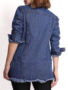 MAX JEANS JACKET WITHOUT RIPPING/ This MAX Has No Elasticity And The Fabric Is 100% Cotton - Rửa tối - Xem 5