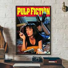 1 件低俗小说电影动漫海报艺术墙防水家居客厅卧室酒吧美学装饰礼物可选相框 - 彩色 - 查看 12