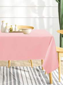 1/5 Packs Pink Plastic Tablecloth Disposable, 137x183cm Light Pink Disposable Rectangle Table Covers For Party, Birthday, Wedding, Picnic, Home Kitchen Dining Party Table Decorations