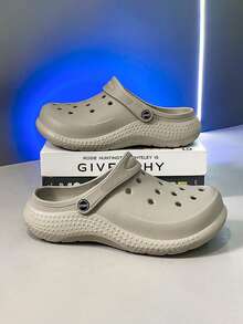 Men's Soft Bottom Clogs, Slip-On Breathable Comfortable Casual Beach Sandals For Summer - Grey - View 4