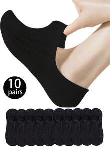 10/5/1 Pair Women's Summer Thin Invisible Socks, Silicone Non-Slip Mesh Breathable No Show Socks - Multicolor - View 20