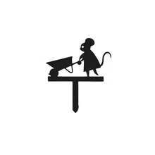 1/4 Stücke süße Maus Metallstecker für den Garten, Mäuse Skulpturen für den Gärtner, kreative Tierdekoration, Topffigu- ren, Outdoor Gartendeko, Gartenaccessoires, Muttertag/Vatertag, Thanksgiving, Weihnachten, Feiertags-Ornamente, Geschenke für sie