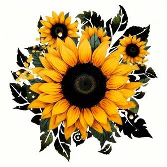 1pc Vibrant Yellow Sunflower Heat Transfer Sticker - Durable PVC Iron-On Decal For DIY T-Shirts, Hoodies, Jeans, Backpacks, Jackets, Handbags, Pillows & Caps