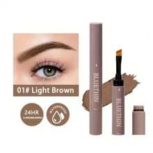 1pc Dual-Ended Eyebrow Pencil With Brush, Waterproof And Sweat-Proof, Smudge-Proof And Transfer-Proof