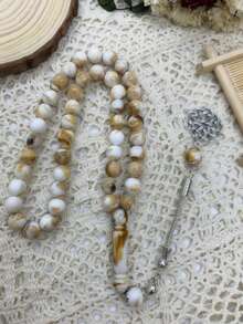 45 件亚克力仿树脂穆斯林念珠手链 Tasbih 适合日常祈祷 - 彩色 - 查看 8
