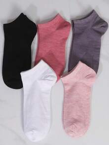 10 双儿童船袜短袜，多色，休闲薄款低帮踝袜，适合夏季 - 彩色 - 查看 2