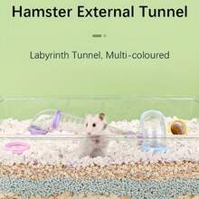 DIY Connectable Hamster Cage Pipes - Flexible Transparent Tunnel For Small Pets, Modular Exercise Tube For Hamster Habitat Design - Multicolor - View 7