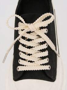 1 par de cordones planos para zapatillas, Serie de colores de dopamina, Cordones planos deportivos y de running unisex - Albaricoque - Ver 5