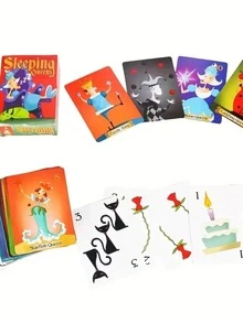 Sleep Queen Card Game - Family-Friendly Card Game, Party Entertainment Tabletop Game, Card Game, Collect Cards To The Queen And Develop Arithmetic, Memory, And Strategy Skills - Red - View 5