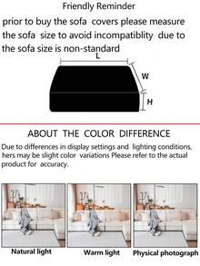 1件装弹力沙发套，防滑全覆盖沙发座套，四季通用沙发垫套，加厚面料沙发毯，可机洗，防尘，宠物友好，适用于卧室、办公室、客厅、L型沙发和1/2/3/4人沙发，米色 - 米色 - 查看 6