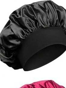 1/2 szt. jedwabnego czepka do spania, satynowe czepki do włosów, miękka elastyczna jedwabna czepka do spania, jedwabna opaska do włosów kręconych, wystrój łazienki, jesienna dekoracja na powrót do szkoły