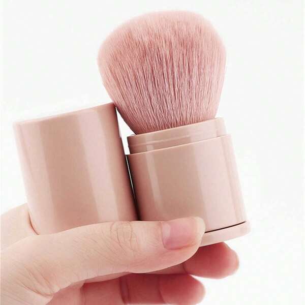 Portable Retractable Multipurpose Powder Brush, Blush Brush, Soft Makeup Brush Set, Compact With Cover