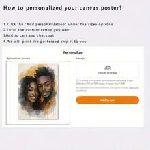 1pc Piece Of Customizable Personalized Photo Canvas Print, Watercolor Effect Modern Wall Art Poster, Fashionable Theme,Personalized Family Photo Album, Is An Ideal Gift For Friends, Family, And Couples. It Can Be Used As Home Decoration And Is Suitable For Living Rooms, Bedrooms, Kitchens, Offices, And Room Wall Decoration,Frameless,Graphic Print