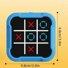 三合一迷你井字棋螺栓游戏，电子掌上益智游戏机，脑力训练，包含井字棋、记忆闪光等游戏，适合儿童和成人，是家庭娱乐旅行的理想选择，也是圣诞节送给孩子的礼物（颜色和细节随机）。 - 彩色 - 查看 10