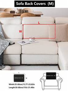 1件装弹力沙发套，防滑全覆盖沙发座套，四季通用沙发垫套，加厚面料沙发毯，可机洗，防尘，宠物友好，适用于卧室、办公室、客厅、L型沙发和1/2/3/4人沙发，米色 - 米色 - 查看 19