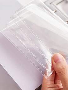 1本定制个性相册，可自定义文字，3英寸活页式Ins风格简约相册，磨砂外壳，全方位保护内页，防尘防水，绷带设计，时尚便携，适合作为送给孩子、朋友、毕业同学、假期返校的礼物 - 彩色 - 查看 4