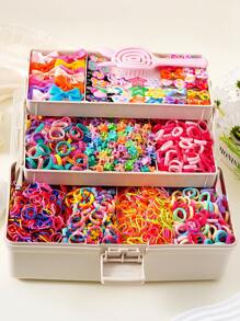 712pcs/Set Colorful Butterfly Hair Clips, Hair Ties & Accessories Set - Simple Princess Hairstyle Headbands, Hair Scrunchies, Combs, Massage Brushes, Suitable For Teenage Girls Daily Use And Gift