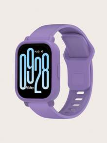 مجموعة 2 قطعة: مجموعة حافظة حماية من السيليكون مقاومة للخدش بلون واحد وسريعة إعادة الاستخدام من السيليكون، قابلة للتوافق مع ساعة Redmi Watch 5 ساعات نشطة وساعات مماثلة أخرى، مناسبة للجنسين