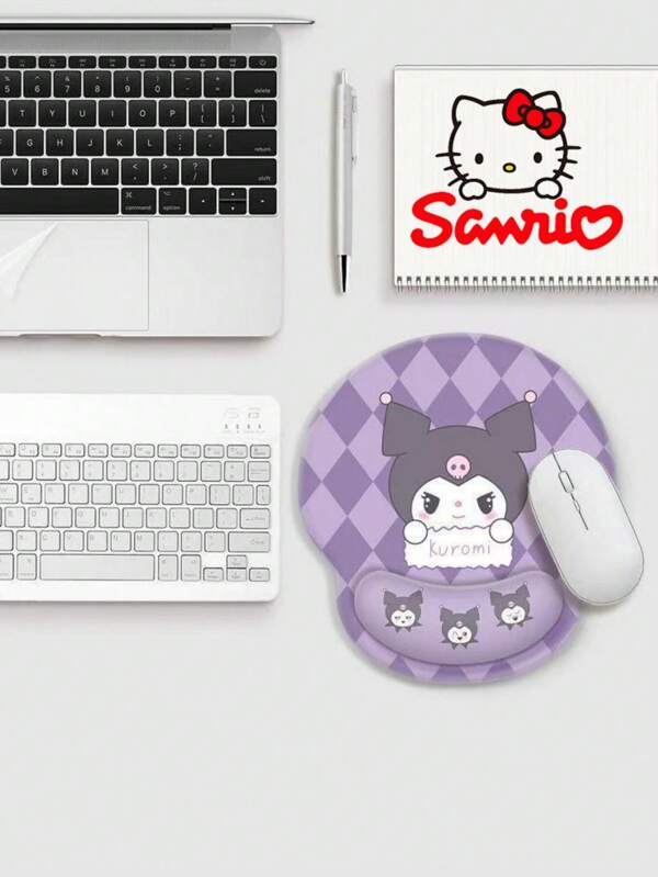 Sanrio 1pc Sanrio Series Computer Mouse Mat, Cute New Cartoon Wrist Rest Mouse Pad, Dirt Resistant And Practical,School Supplies,Back To School