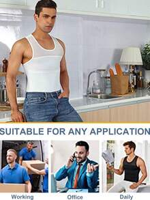 Sweat Waist Trainer Girdle Workout Sauna Tank Top Vest For Women Weight Loss Exercise, Double Tummy Slimmer - White - View 6