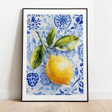 Set de 1/3 piezas Arte de pared con impresiones cítricas, decoración de pared de cocina con temática mediterránea moderna, limón, naranja, pomelo, obras de arte positivas, enmarcados o sin enmarcar