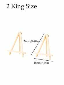 5pcs Wooden Easel Frame Wedding Table Number Card Holder Photo Display Stand, Craft Painting Artist Supplies Home Decoration, Natural Wooden Easel Tripod Display Conference Wedding Table Business Card Holder Display Stand Painting Crafts 3/1pc - Apricot - View 22