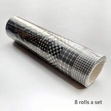 1/8 Rolls Black White Plaid Washi Tape Set, Basic Grid Masking Decorative Tapes For Arts DIY Planners Office School Students , Back To School Gifts