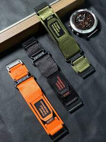 26mm/22mm Strap For GARMIN Fenix 7X 7 7S 6X 6 6S Pro 5 5X 5S Epix 2 Soft Wear-Resistant Strap Body For 965 Instinctive Quick Release Replacement Watch Band High Mountain Nylon Loop Hook-And-Loop Metal Breathable Lightweight Sports Strap - Multicolor - View 3