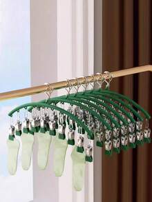 1pc Multifunctional Stainless Steel Clothespins Sock Clips Drying Rack Household Clothes Underwear Socks Organizer - Multicolor - View 3