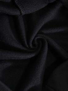 Women's Casual Long Sleeve Bow Print Hooded Sweatshirt With Pocket - 黑與白 - 查看 5