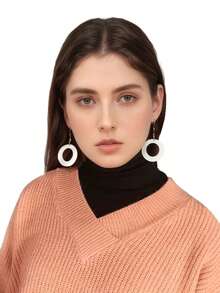 Women's Basic Dickey Collar In Stretchy Knit Fabric With A Fake Collar. A Year-Round Essential For Versatile And Budget-Friendly Layering For Dress For Christmas Decor - Multicolor - View 2