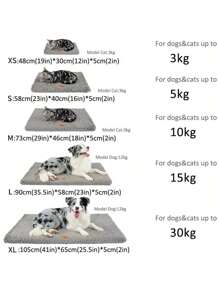 وسادة حيوانات أليفة للكلاب والقطط، حصيرة كينيل، حصيرة أرضية، قابلة للإزالة والغسيل، مناسبة للخريف/الشتاء، تناسب الكلاب الصغيرة/المتوسطة/الكبيرة، حشوة إسفنجية بشكل بيضاوي، قماش بنمط قشر السمك، أنيق، مانع للانزلاق وغير منفذ للرطوبة