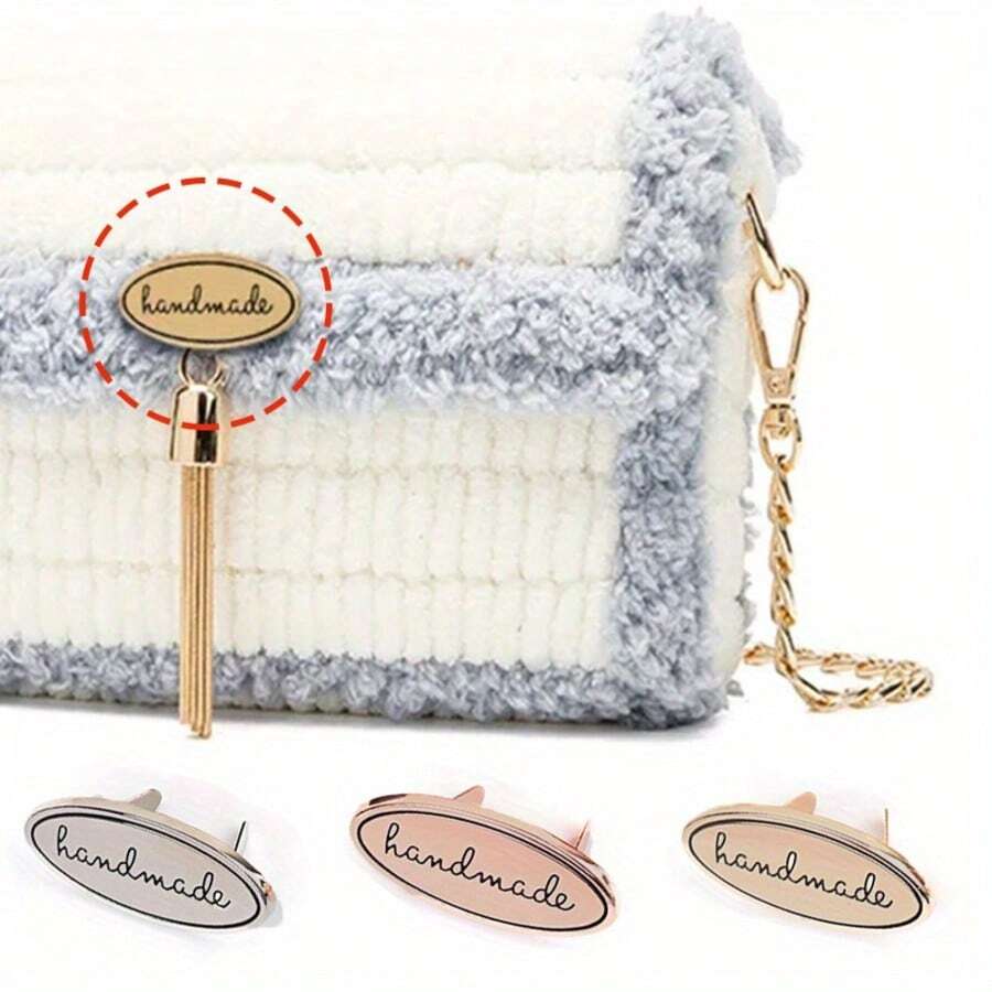 2pcs Metal Plate Tags, DIY Sewing Handicraft Decorations