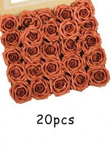 5/10/15/20/25/30 piezas Rosas falsas reales con tallos, para ramos de boda DIY, decoración del centro de regalo nupcial, decoración de mesa de fiesta, decoración del hogar, decoración de oficina, decoración de cafetería, regalo del Día de San Valentín, regalo de cumpleaños, regalo del Día de la Madre, empaque de bolsa OPP (caja no incluida), incluye dos hojas - Multicolor - Ver 12