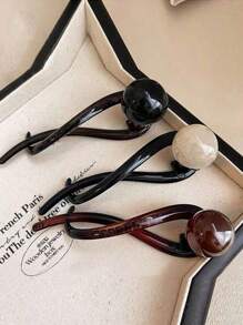 2 szt./1 szt. Retro brązowe spinki do włosów z perłami syntetycznymi, unikalny design, proste i eleganckie, odpowiednie do dojazdów do pracy, fryzur codziennych, akcesoriów do włosów na wiosnę i lato, akcesoriów szkolnych, akcesoriów do włosów z perłami syntetycznymi