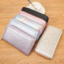 2025 Spring & Summer New Sequin Wristlet Women Wallet, Korean Fashion Casual Long Clutch Purse