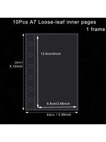 Clear Transparent PVC Cover With 6-Ring Binder For A6A7M5 Notebook,Back To School,School Supplies