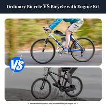 RibasuBB 100CC Bicycle Engine Kit For 26/28-Inch Bikes, High-Speed 2-Stroke Gasoline Motor, Easy Conversion To Motorcycle, Quiet, Durable & Cost-Effective - Silver - View 9