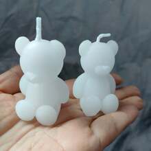 1 件小可爱熊图案 15 克迷你香薰蜡烛