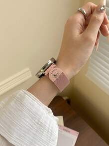 1pc Hua Wei 18mm/20mm/22mm Pierced Rose Embossed Watch Band, Compatible With Huawei GT5 4 3 GT2 Pro, Galaxy Watch 7 FE 6 5 4 Sports, Sweat-Resistant Comfortable Skin-Friendly