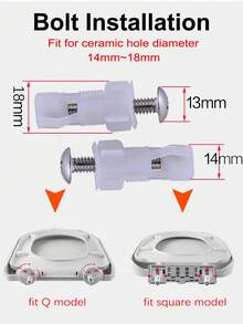 2/4/6pcs Stainless Steel Toilet Seat Fixing Top Fix Hinge Blind Hole Fitting Universal Expansion Bolt Kit Fixed Nuts Fit Aperture 14mm -18mm Home Bathroom Bathroom Accessories Bathroom Tools