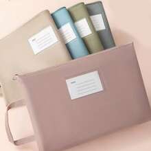 Organizador de archivos A4 - Bolsa de documento resistente de tela Oxford con asa, impermeable y portátil (opción de bolsillos simples/dobles y 5 colores), de vuelta a la escuela, útiles escolares