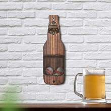 New Wall-Mounted Bottle Opener Creative Beer Opener Kitchen Bar Decoration Wall-Mounted Bottle Opener Bottle Cap Storage Basket - 復古色 - 查看 4