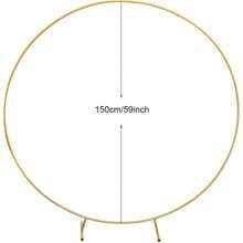 1 Round Arch Backdrop Stand, Metal Gold Wedding Balloon Arch Frame For Ceremony, Birthday Party, Bridal Shower, Banquet Decoration, Valentine's Day, Holiday Celebration Backdrop Decoration Stand