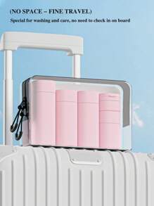 6pcs/Set 15ml/50ml/80ml/100ml Nordic Style Empty Refillable Travel Bottles For Shampoo, Lotion, Shower Gel, Cream