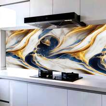 20/50 piezas Cycleader Baldosas de vinilo adhesivas con efecto mármol europeo de lujo, fáciles de limpiar, impermeables y removibles para decorar la cocina, el baño y el dormitorio - Multicolor - Ver 4