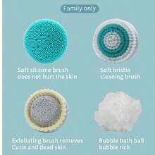 800mAh Cordless Type-C Electric Bath Brush Long Handle Sponges & Scrubbers Top Sell Rechargeable Body Brush Bath Shower Exfoliate Long Handel Waterproof Electric Bath Scrubber Body Cleansing Brush 4 In 1 Set Personal Care & Household Cleaning Bath Supplies