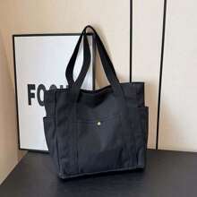 1pc Personalized Tote Bag, Shoulder Bag, Casual Shoppers Bag, Large Capacity Shoulder Bag, Suitable For Work, Travel, Multi-Functional, High Capacity, Lightweight, Practical, Anniversary, Christmas, Vacation, Appropriate For Outdoor/Commuting/Travel/School/Going Out/Sports/Shopping/Daily Use