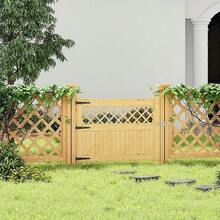 120cm Rhombus Garden Wood Fence Gate - 180cm High - View 2