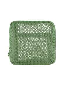 1/3 Pcs Dopamine Color Tofu Bag Large Capacity Portable Mesh Makeup Pouch Lipstick Organizer Net Cosmetic Bag Sanitary Pad Pouch